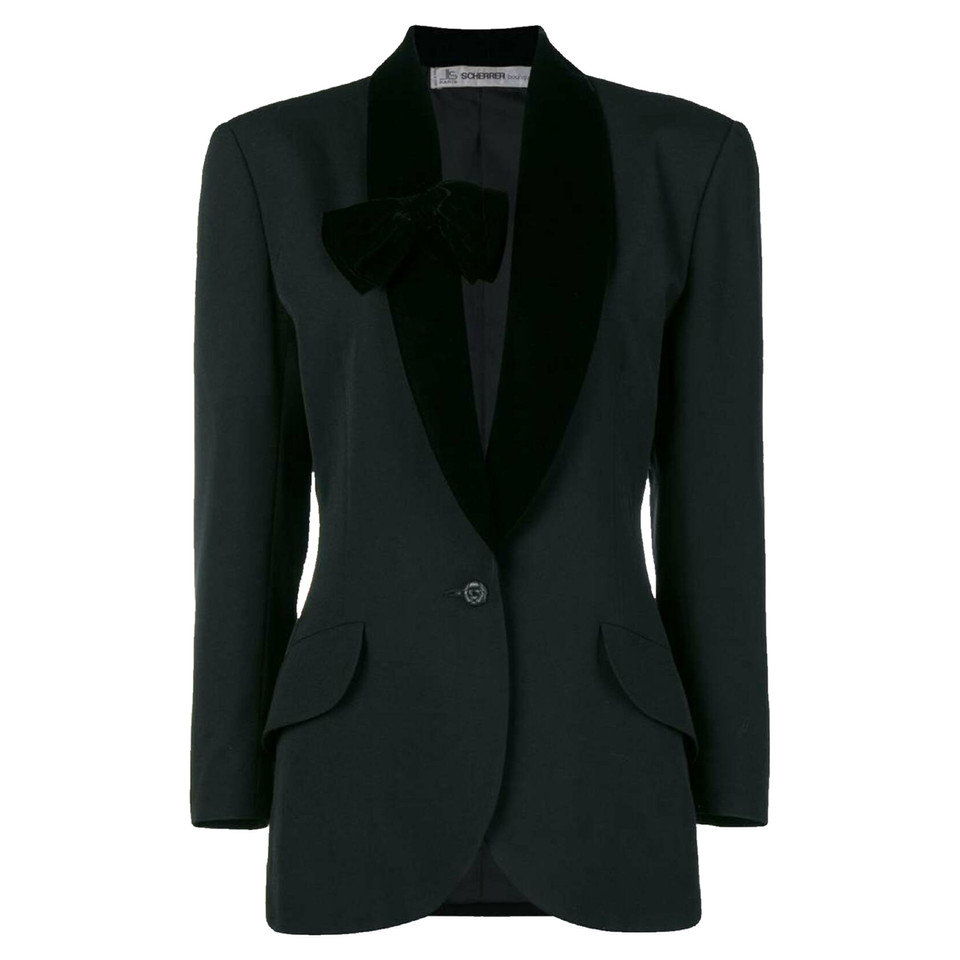 Jean Louis Scherrer Jacket/Coat Cotton in Black