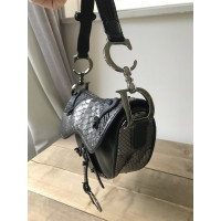 Christian Dior Saddle Bag aus Leder in Schwarz