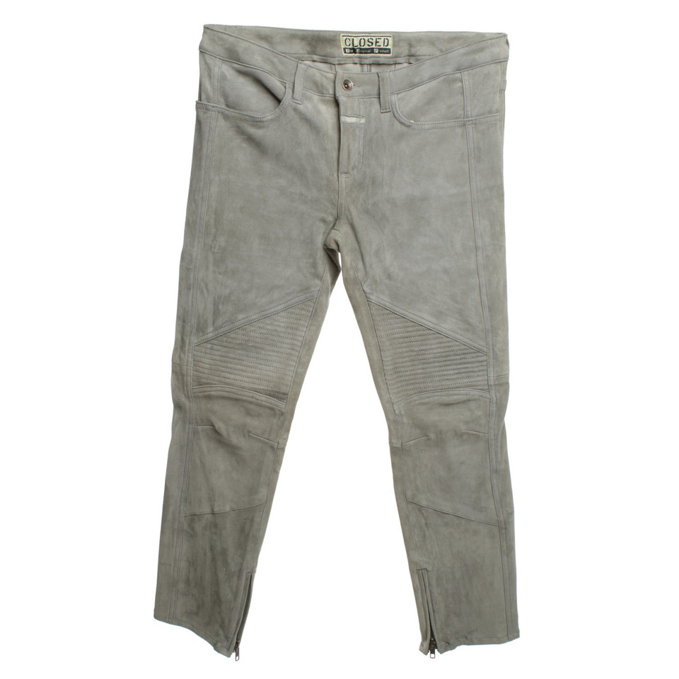 Closed Suede broek in grijs