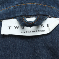 Twin Set Simona Barbieri Veste/Manteau en Coton en Bleu