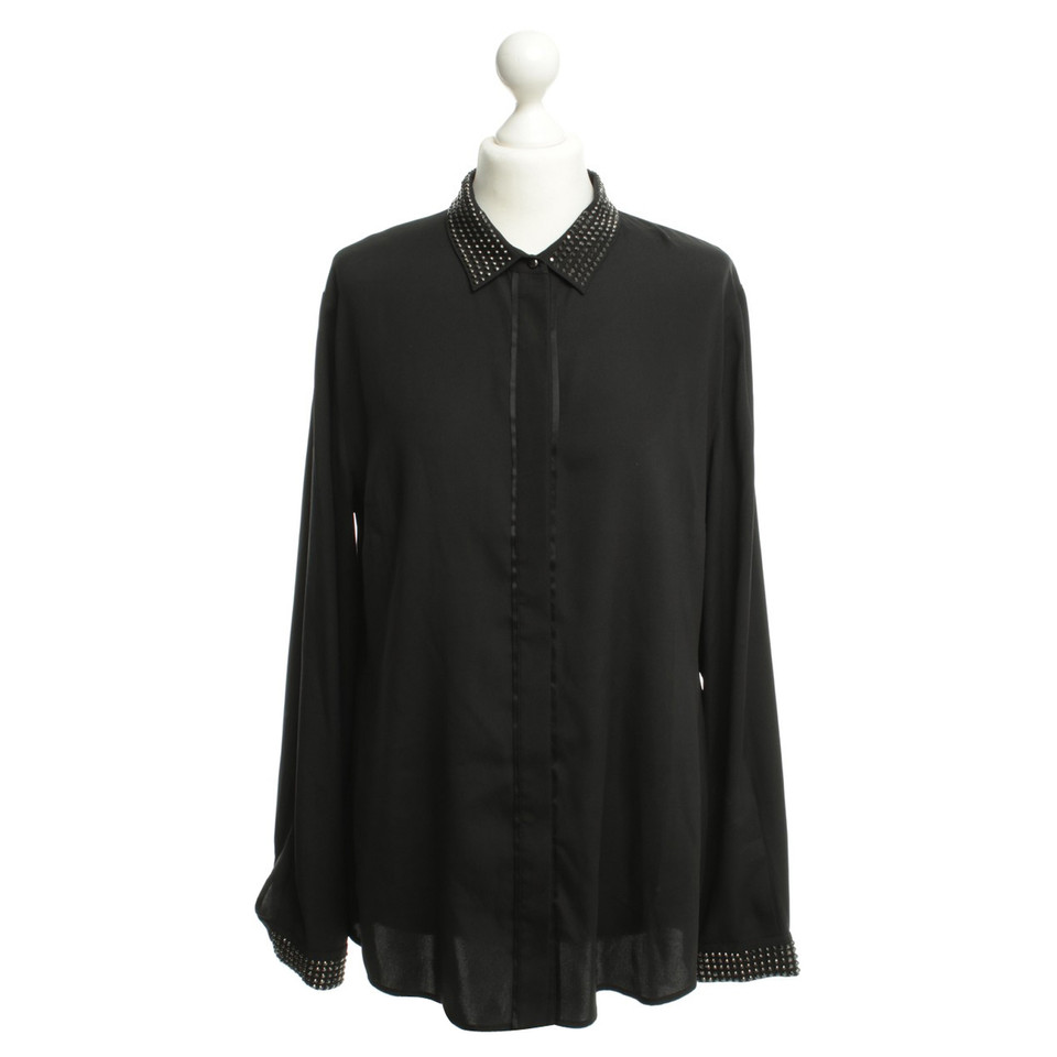 Andere merken Geestig breiers - zijden blouse in zwart