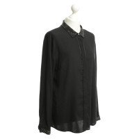 Andere merken Geestig breiers - zijden blouse in zwart