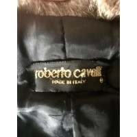 Roberto Cavalli Giacca con collo in pelliccia ecologica
