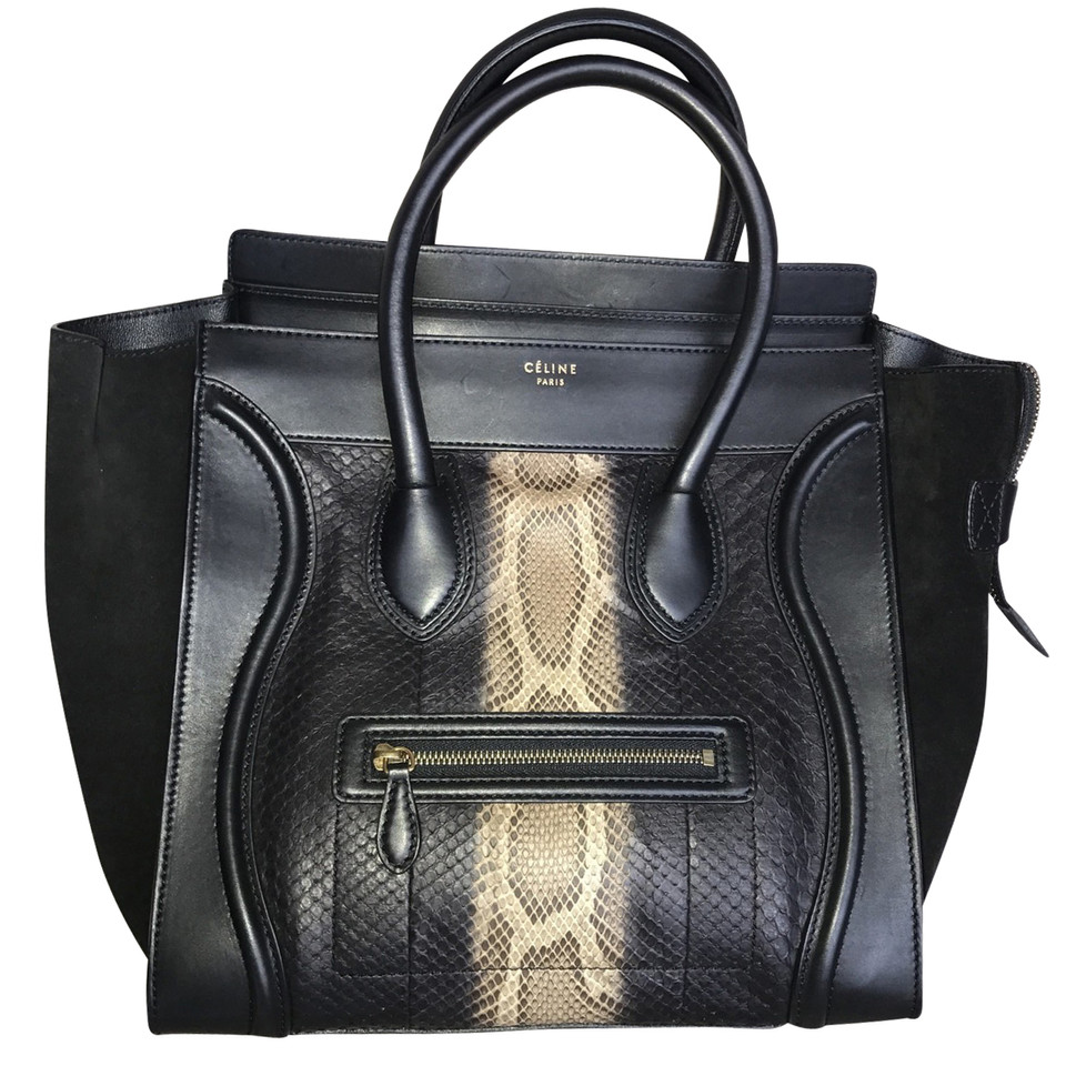 Céline "Mini Luggage Bag" Python Leather