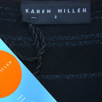 Karen Millen Top à rayures bleues