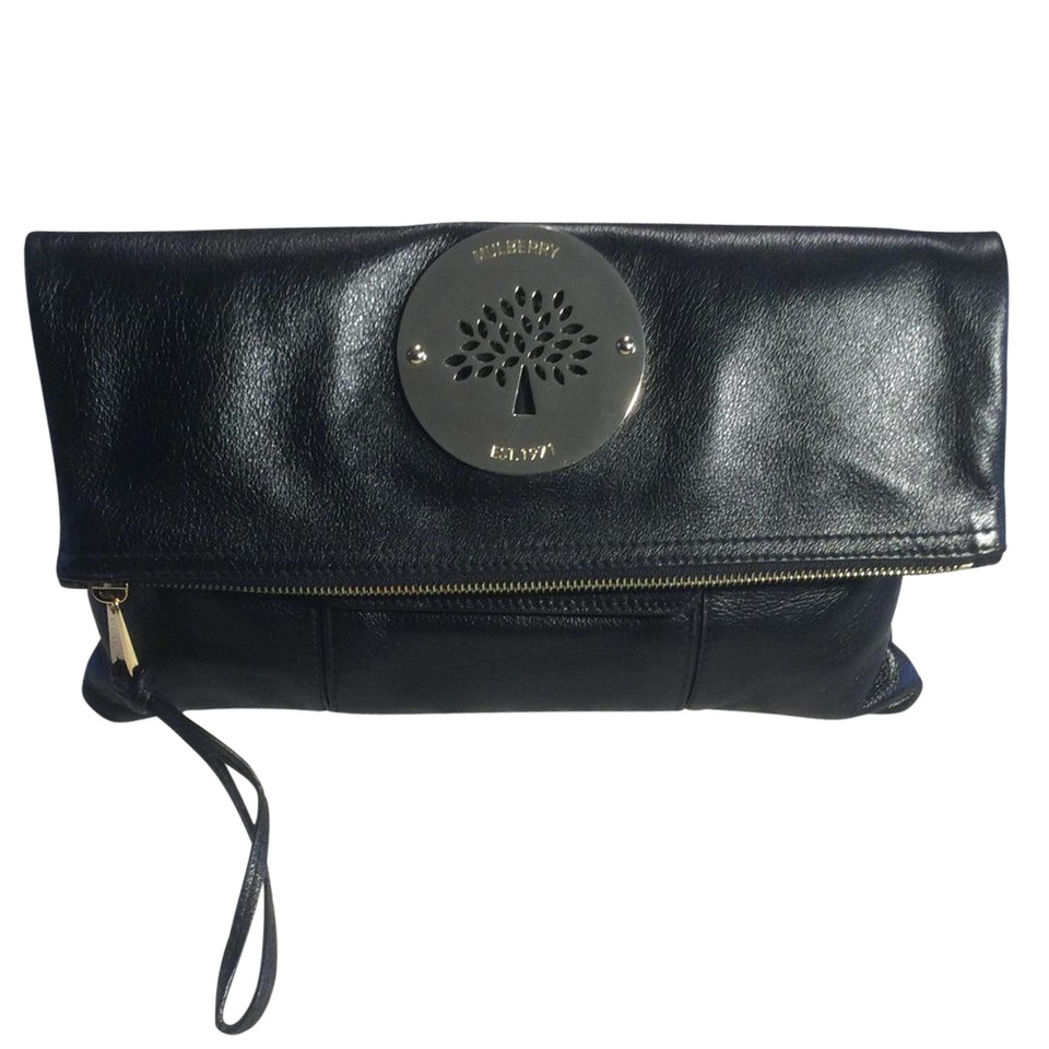 Mulberry Lederclutch in Black