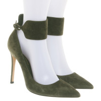 Gianvito Rossi Pumps/Peeptoes Leather in Olive
