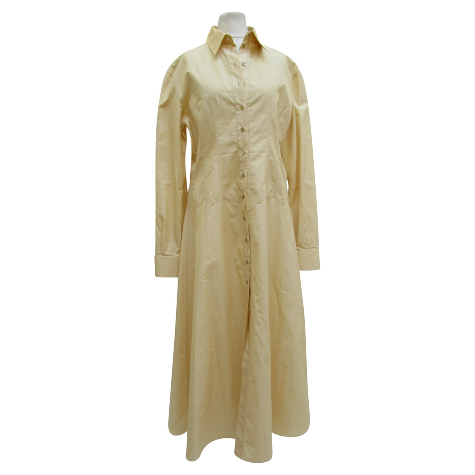 Alaïa Kleid aus Baumwolle in Beige