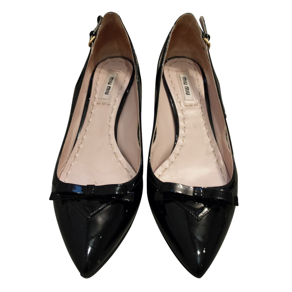 Miu Miu Zwart patent Leren pumps