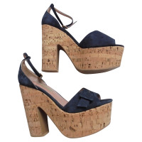 L'autre Chose Plateausandalette in blue