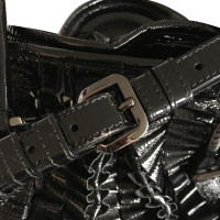 Burberry Prorsum Handtasche aus Lackleder in Schwarz