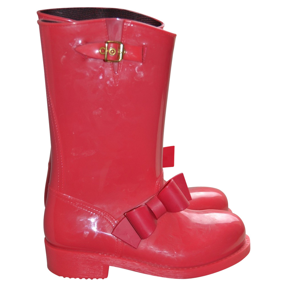Red (V) rubber boots