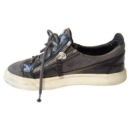 Giuseppe Zanotti Trainers Patent leather in Grey