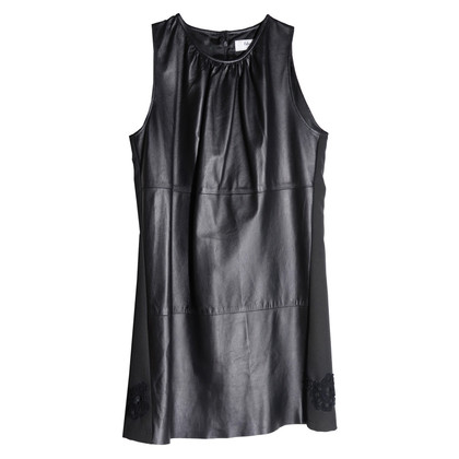 Blumarine Kleid aus Leder in Schwarz