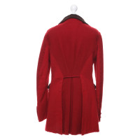 Alberta Ferretti Jacke/Mantel aus Wolle in Rot