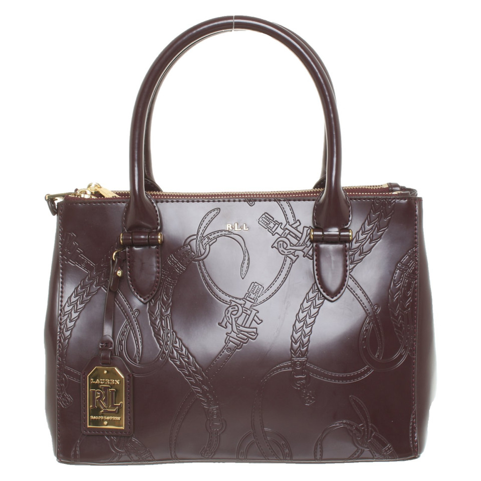 Ralph Lauren Handtas Leer in Bordeaux