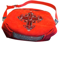 Versace Handtasche aus Wildleder in Rot