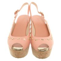 Jimmy Choo Wedges Leather in Pink
