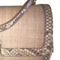 Dolce & Gabbana Tote Bag aus Bast/Python/Leder