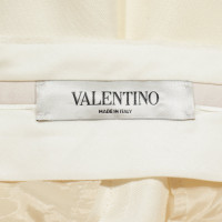 Valentino Garavani Paire de Pantalon en Soie en Crème