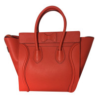 Céline Luggage Mini in Pelle in Rosso