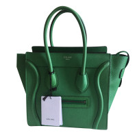 Céline Luggage Micro Leather in Green