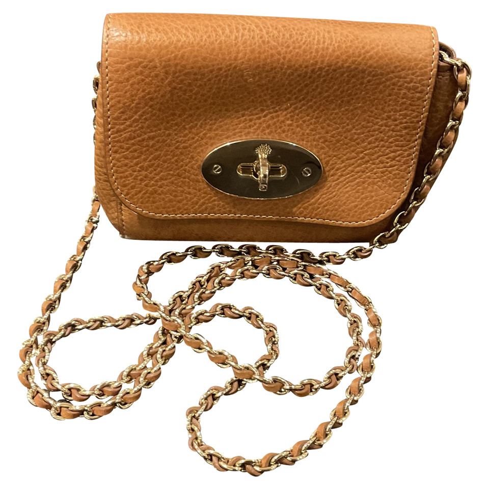 Mulberry Lily Mini aus Lackleder in Beige