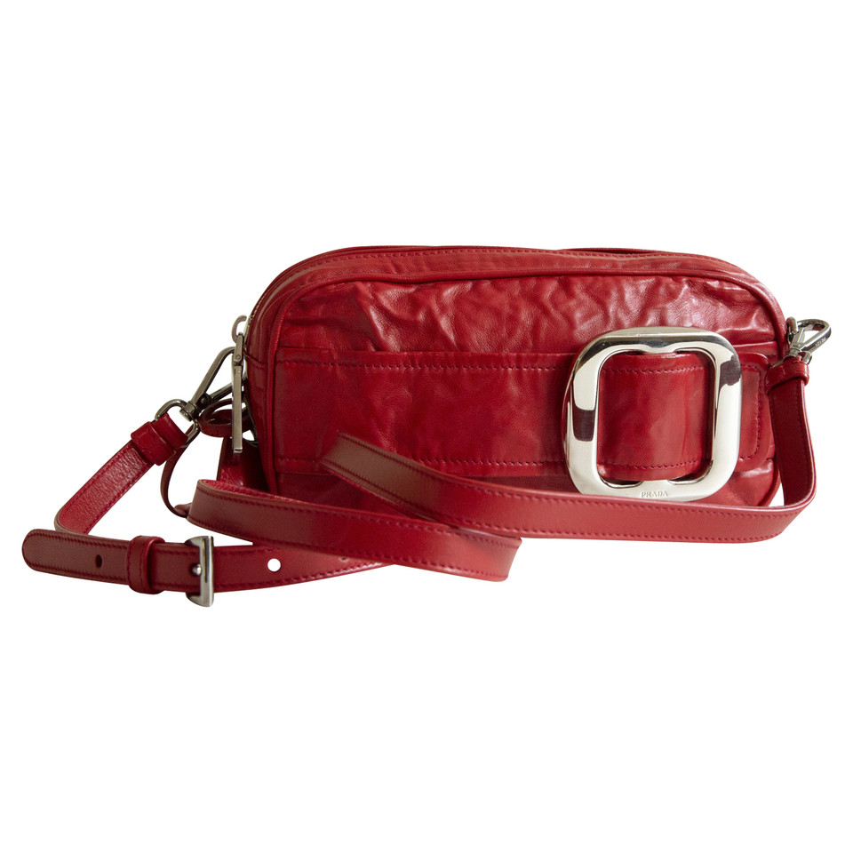 Prada Sac à bandoulière en rouge