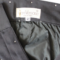 Gianni Versace Broek zwarten met vintage strass