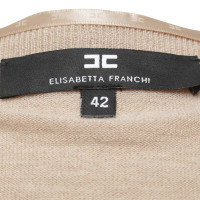 Elisabetta Franchi Knitted cardigan in beige