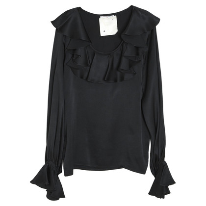 Yves Saint Laurent Top Silk in Black
