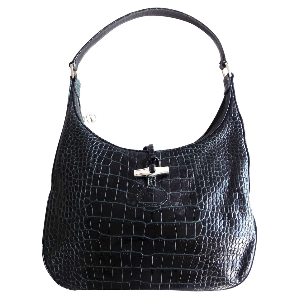 Longchamp "Roseau Bag" en look cuir crocodile