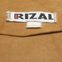 Rizal Giacca/Cappotto in Pelle scamosciata in Marrone