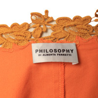 Philosophy Di Alberta Ferretti Schort jurk met kanten details