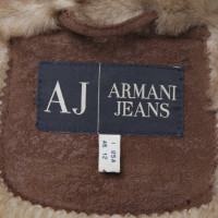 Armani Jeans Webpelz-Mantel in Braun