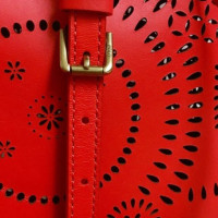 Ralph Lauren Umhängetasche aus Leder in Rot