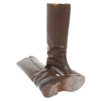 Isabel Marant Etoile Botte en cuir marron