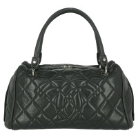 Chanel Timeless CC Bowler Bag Leer in Zwart