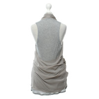 Donna Karan top in grey / taupe