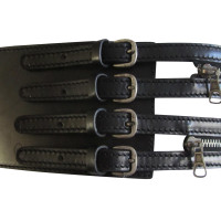 Alexander McQueen Black leather belt