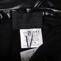 D&G Lakleder rok in zwart