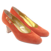 Moschino Pumps/Peeptoes en Daim en Orange