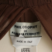 Philosophy Di Alberta Ferretti Seidenkleid in Braun