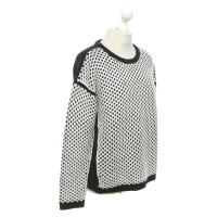 Hugo Boss Sweater in zwart / wit