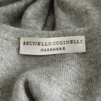 Brunello Cucinelli top in light gray mottled