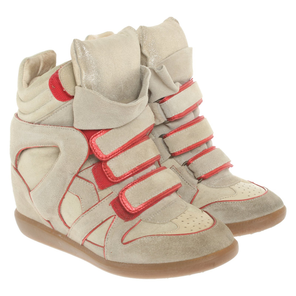 Isabel Marant Sneakers aus Leder in Beige