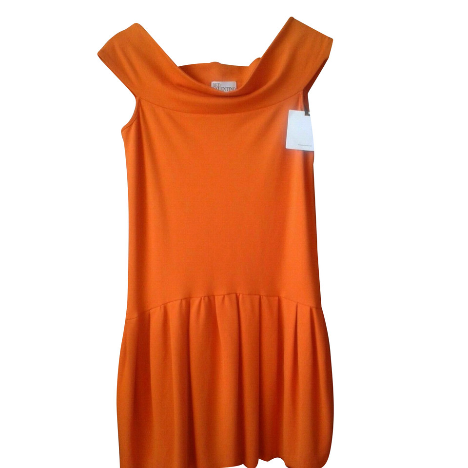 Red Valentino Kleid aus Viskose in Orange