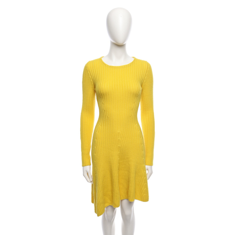 Christian Dior Kleid aus Wolle in Gelb