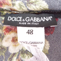 Dolce & Gabbana Longblouse with Flower-Print