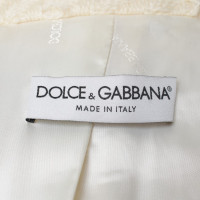 Dolce & Gabbana Cappotto in crema bianca